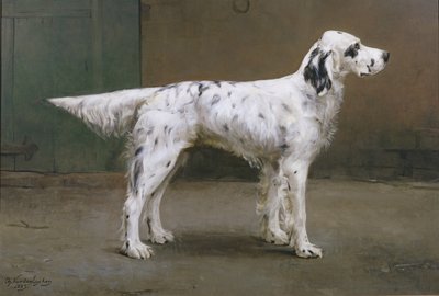 Portrait of a Dog, 1885 by Charles van den Eycken
